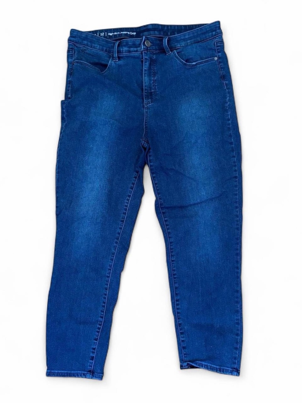 Talbots high-rise jegging crop high rise blue denim jeans pants Sz 12